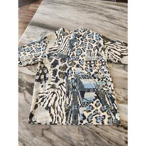 BLDG4‎ Designer Mens Size Medium Abstract All Over Print Tee Shirt